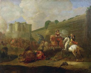 バスティーユの城壁のそばのフォブールサンアントワーヌでのフロンドのエピソード、1648年頃